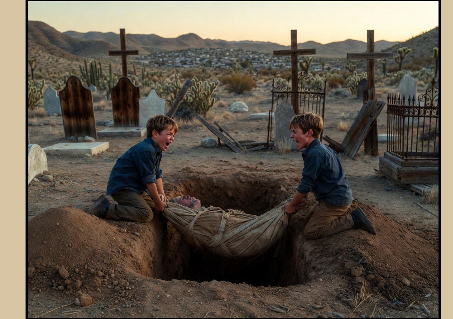 Elliot and Ethan have to bury their own father